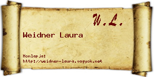 Weidner Laura névjegykártya